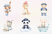 Sailor Clipart, Baby Nautical, an Illustration by CreationArt (Thumbnail 2 of 9)