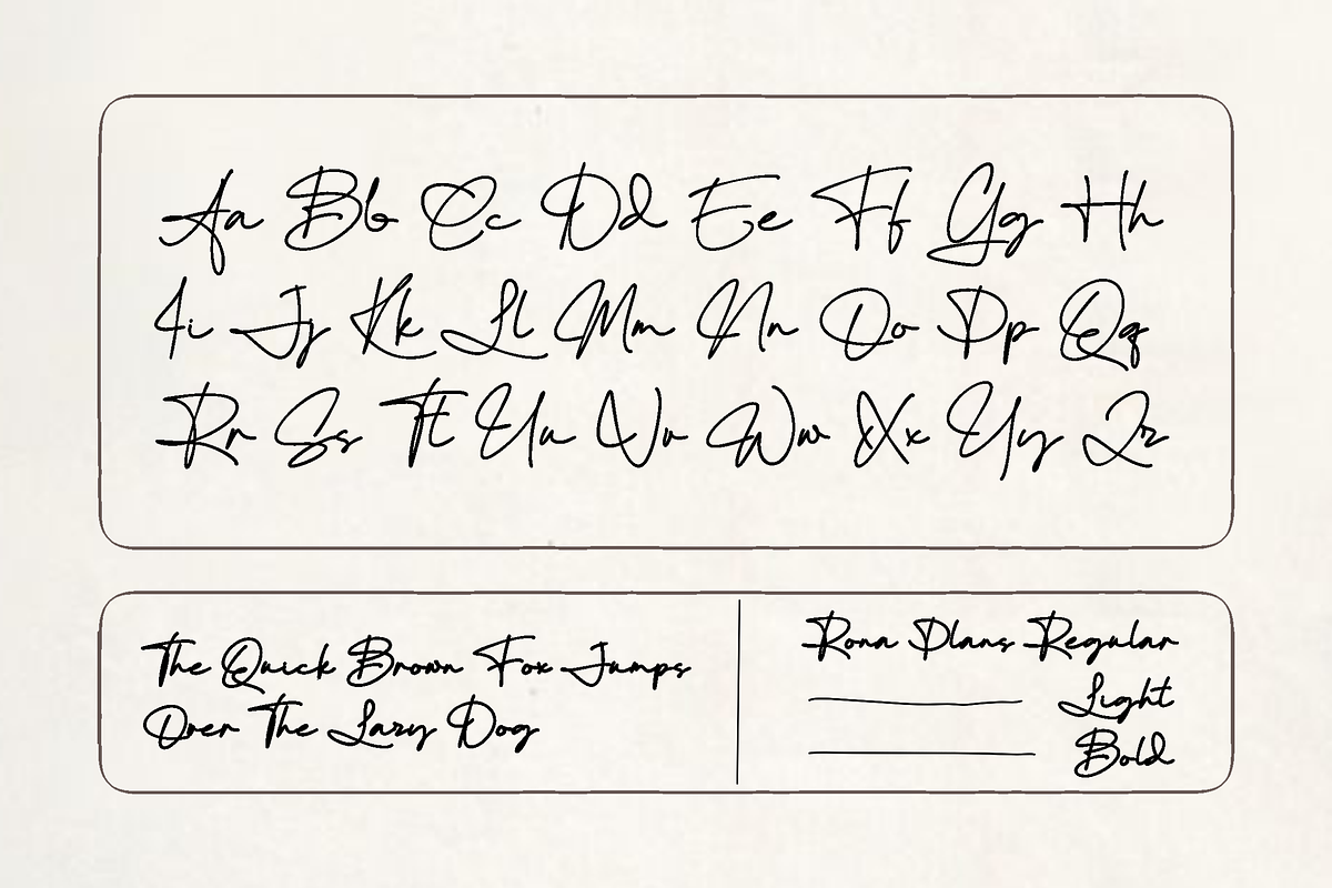 Rona Plans Font, a Script Font by DearLailaStudio (Photo 8 of 8)