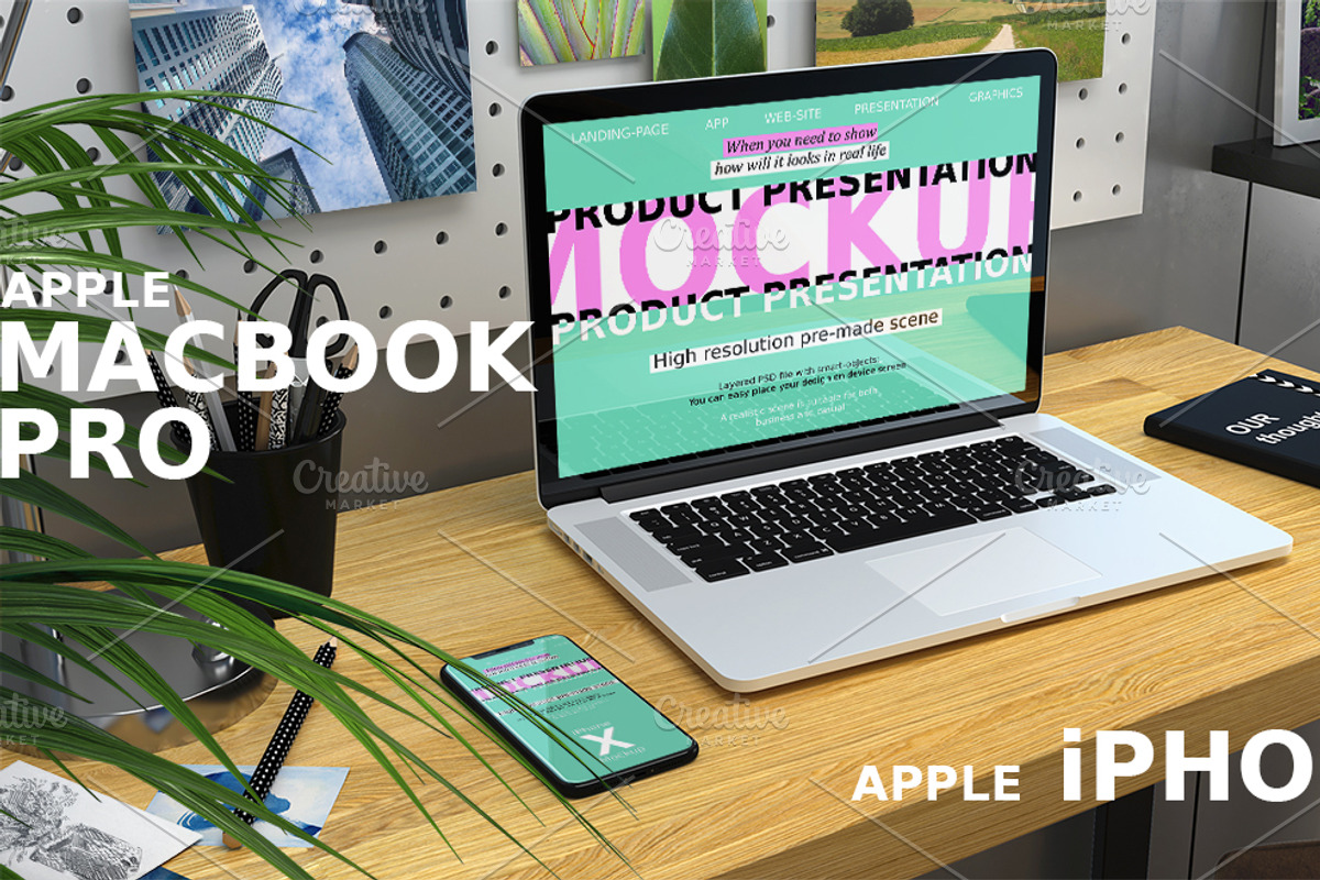 Workplace Mockup, an iPhone Mockup by Digithings (Photo 1 of 3)