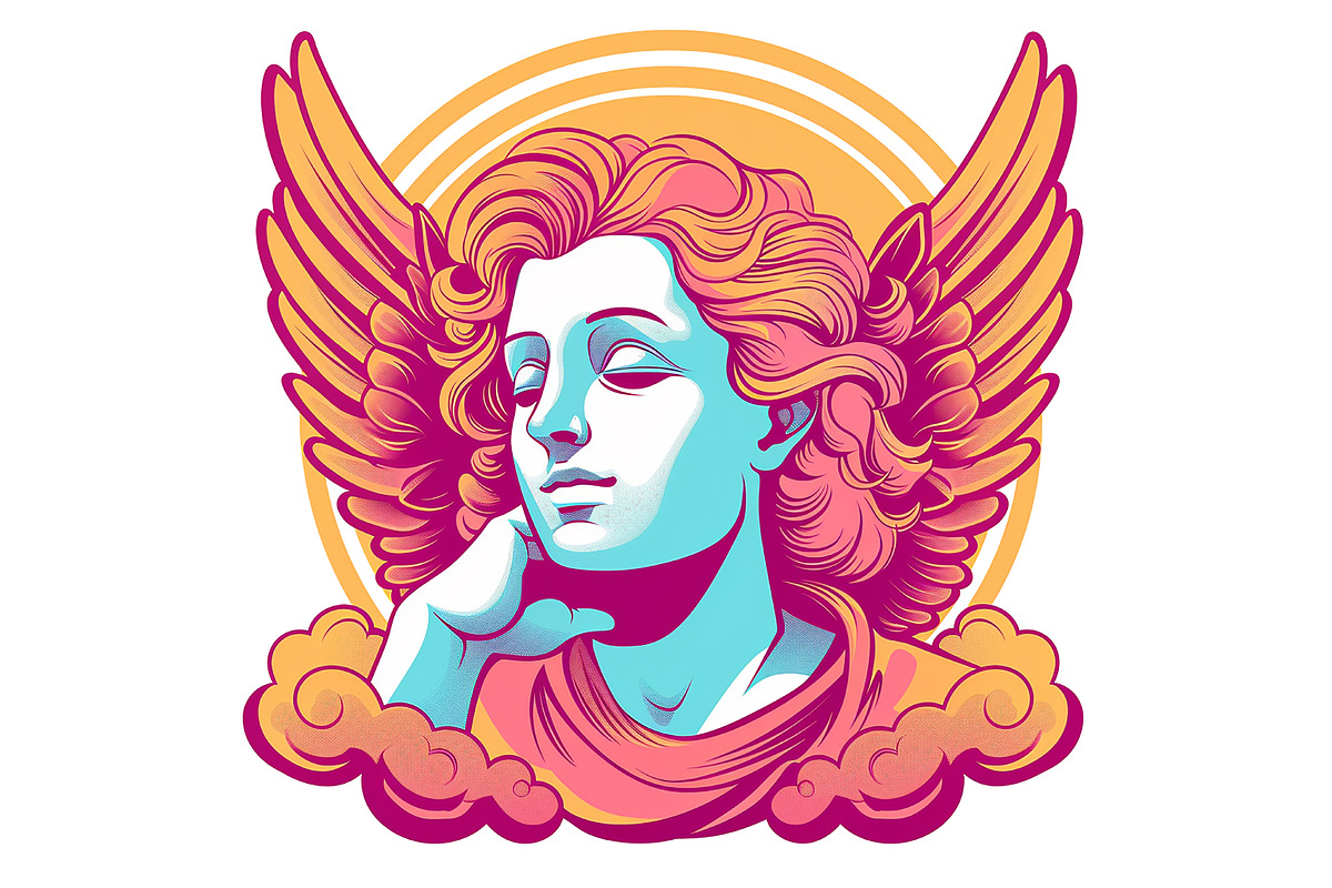 Spiritual Angel Clipart with Sun Ray, a Person Illustration by Ghagra (Photo 2 of 3)