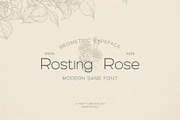 Rosting Rose Modern Sans Serif Font, a Sans Serif Font by Graphicxell (Thumbnail 1 of 11)