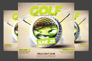 Golf Tournament Flyer Template, a Flyer Template by Hotpin (Thumbnail 2 of 2)
