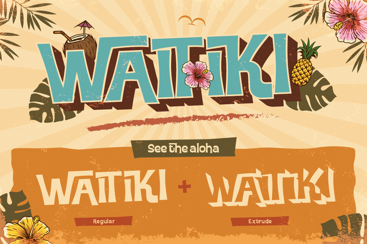 Mokila - Hawaiian Display Typeface, a Sans Serif Font by Burntilldead (Photo 10 of 12)