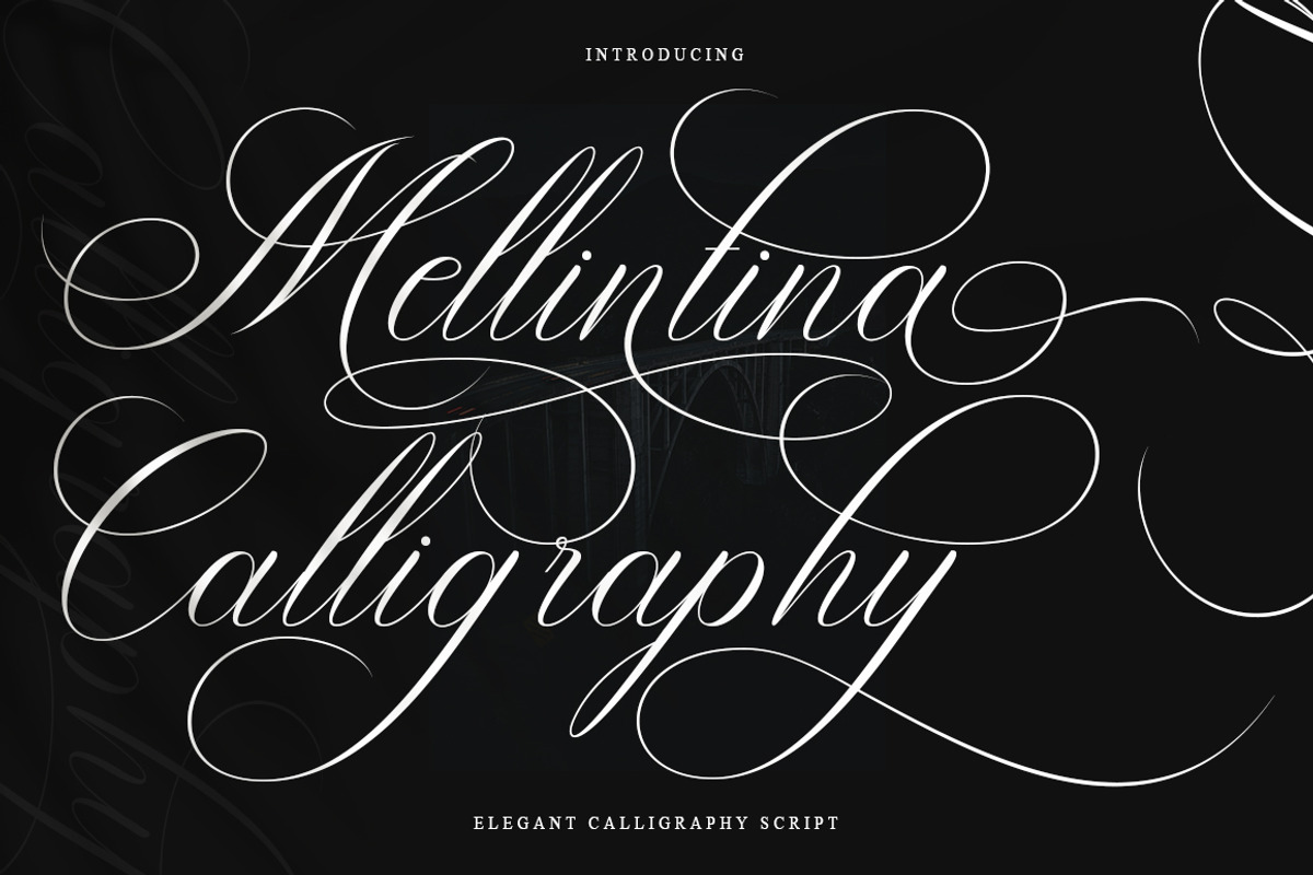 Mellintina Calligraphy, a Script Font by IM Studio (Photo 1 of 6)