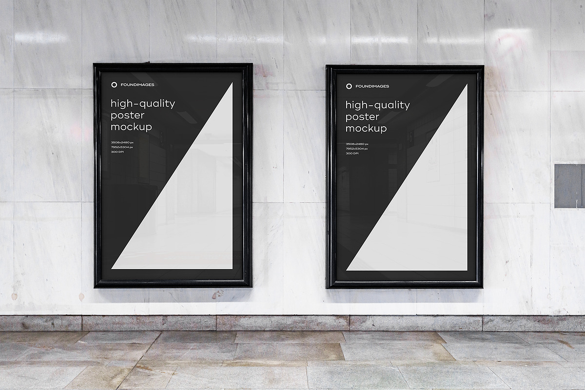 Subway Poster Mockup Bundle Metro, an Advertising Mockup by FoundImages (Photo 16 of 61)