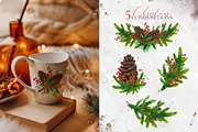 Merry Christmas watercolor set, a Decorative Illustration by MiraEl Art (Thumbnail 4 of 9)