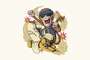 Monkey Riding a Banana Rocket Bike, an Object Graphic by Judsart (Thumbnail 1 of 3)
