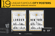 19 - Linear City Posters, an Outline Icon by Kursat Unsal (Thumbnail 1 of 6)