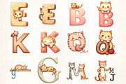 Cat Alphabet Sublimation Clipart, an Illustration by CrexoraLab (Thumbnail 5 of 5)