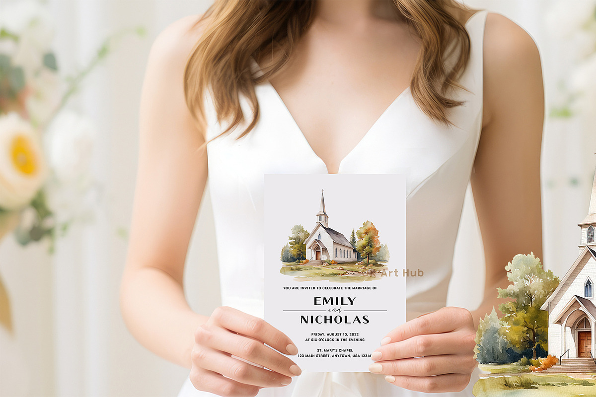 Boho Watercolor Wedding Clipart, a Decorative Illustration by OKArtHub (Photo 2 of 12)