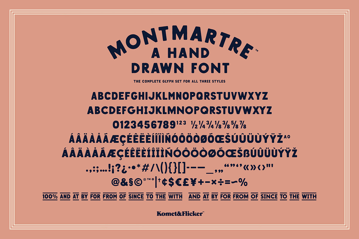 Montmartre - A Hand-drawn Font, a Sans Serif Font by Komet & Flicker (Photo 12 of 12)