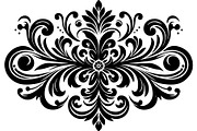 Baroque Black Floral Ornament Set, an Object Graphic by Designer_Momina (Thumbnail 13 of 13)