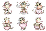 Whimsical Valentine Baby Dragon PNG, a Graphic by CraftArtStudio (Thumbnail 4 of 6)