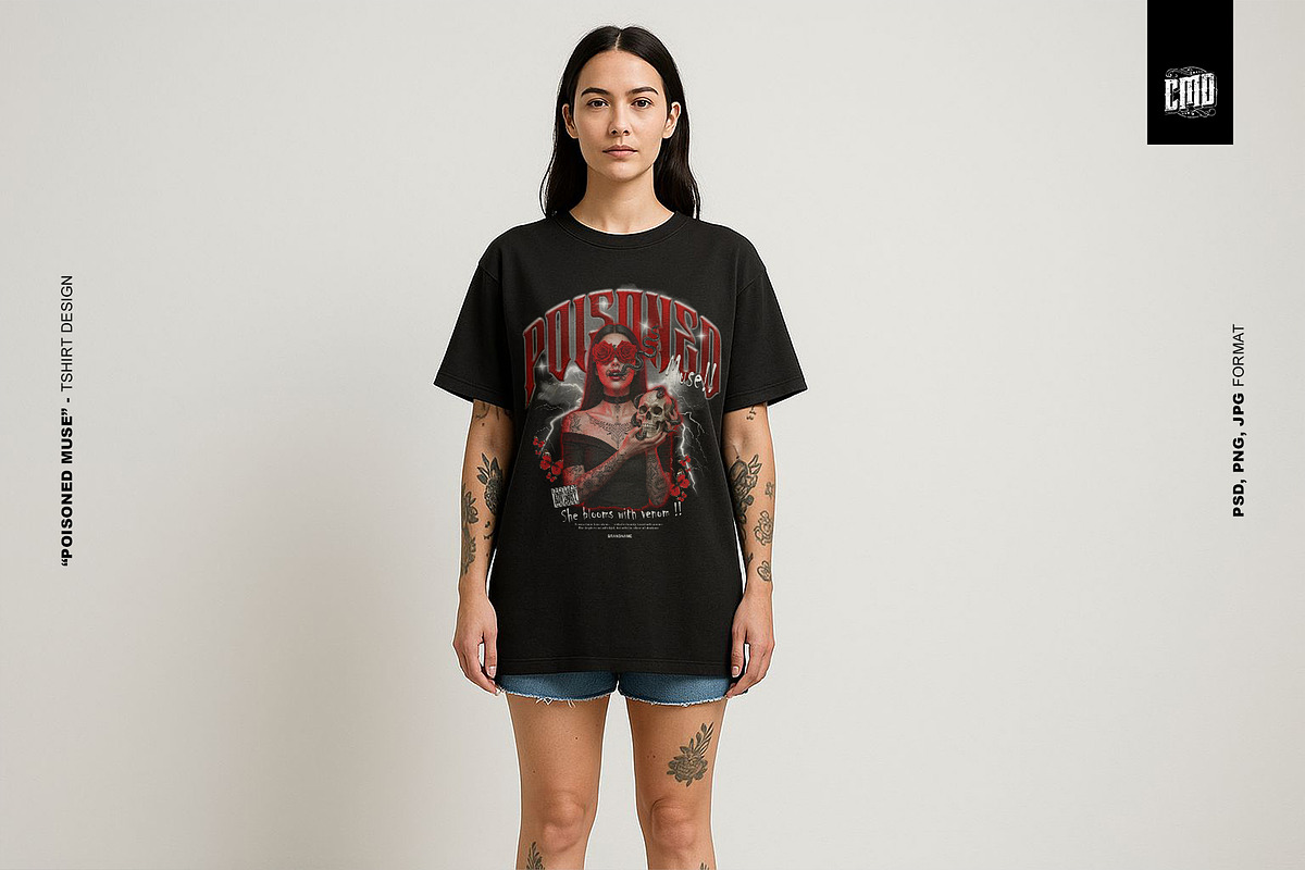 Poisoned Muse – Gothic T-Shirt Art, an Object Graphic by Cmd Project (Photo 7 of 9)