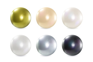 Multiple glossy pearls arranged in, a Texture Illustration by Woters little shop