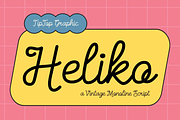 Heliko - A vintage Monoline Script F, a Script Font by Tiptop Graphic (Thumbnail 1 of 7)
