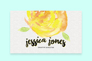 Watercolor Creative Business Card, a Business Card Template by land art (Thumbnail 4 of 10)