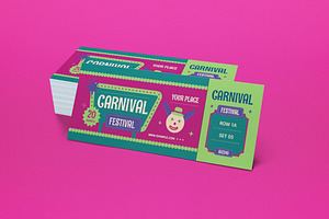 Red Flat Design Carnival Ticket