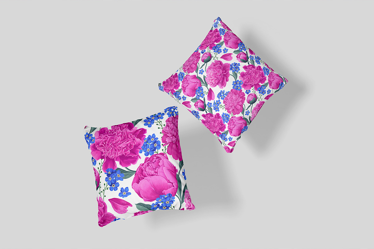 Pattern Peonies Forget-Me-Not, a Pattern Graphic by MarynaPetrovska (Photo 6 of 12)