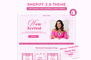 Pink Feminine Fashion Shopify Theme, a Shopify Template by Sky and Stars (Thumbnail 1 of 6)
