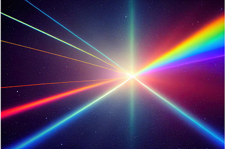 Abstract sparkling colorful light, an Illustration by Sergey Kotenev