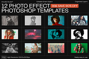 12 Photo Effect Templates, a Layer Style Add-On by iDoodle Studio (Thumbnail 1 of 6)