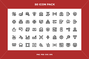 Fintech icons, an Outline Icon by Wencory