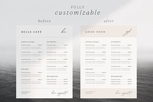 Minimal Restaurant Menu Template