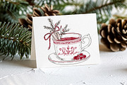 Watercolor Cozy Christmas Clipart, a Seasonal Illustration by Canvas Craft (Thumbnail 7 of 10)