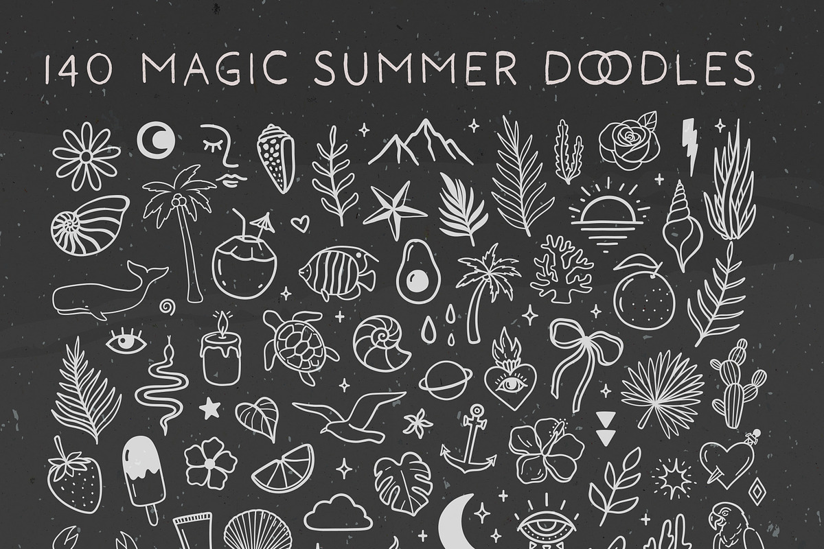 Magic Summer doodles and line art, a Seasonal Illustration by harmonia_green_art (Photo 4 of 7)