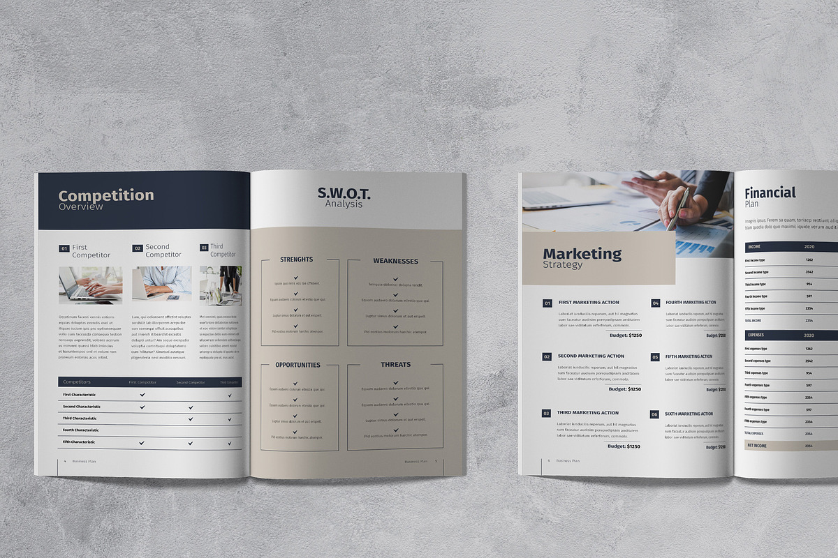 Business Plan Template, a Brochure Template by Sabin (Photo 5 of 9)