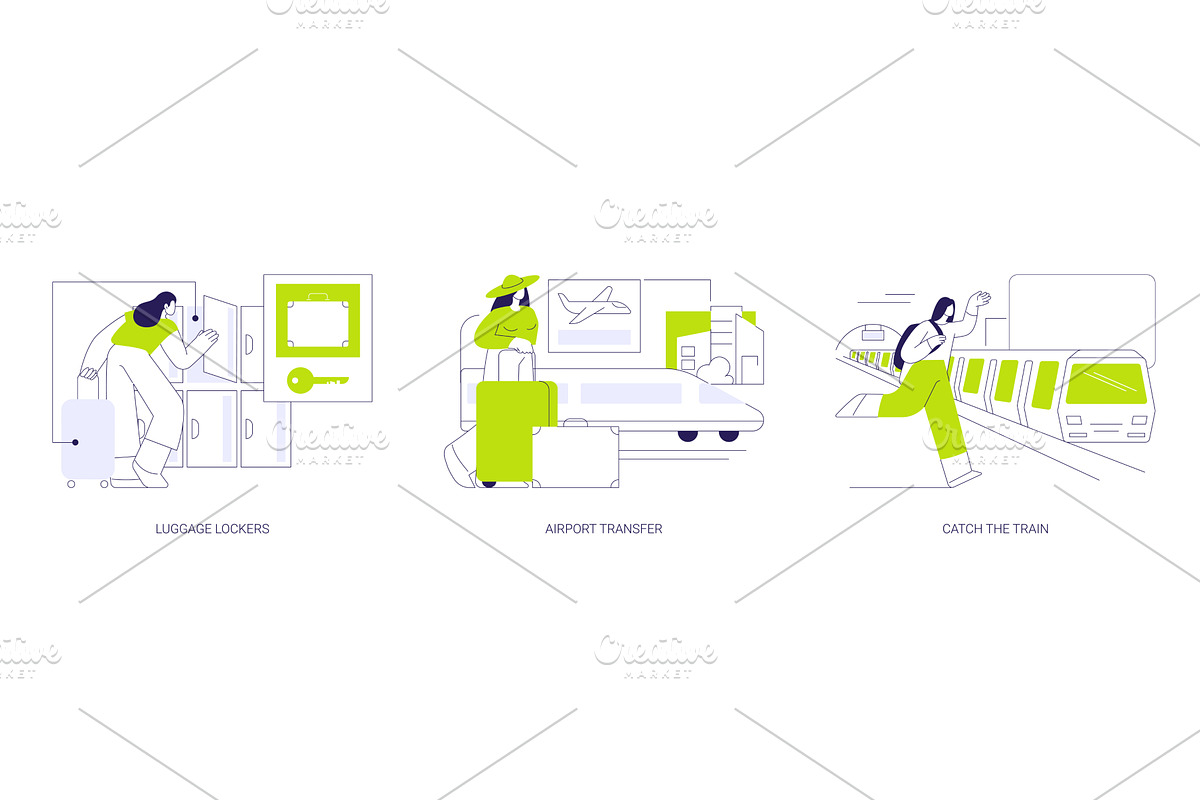 Travelling by train abstract concept, a Transportation Illustration by Visual Generation