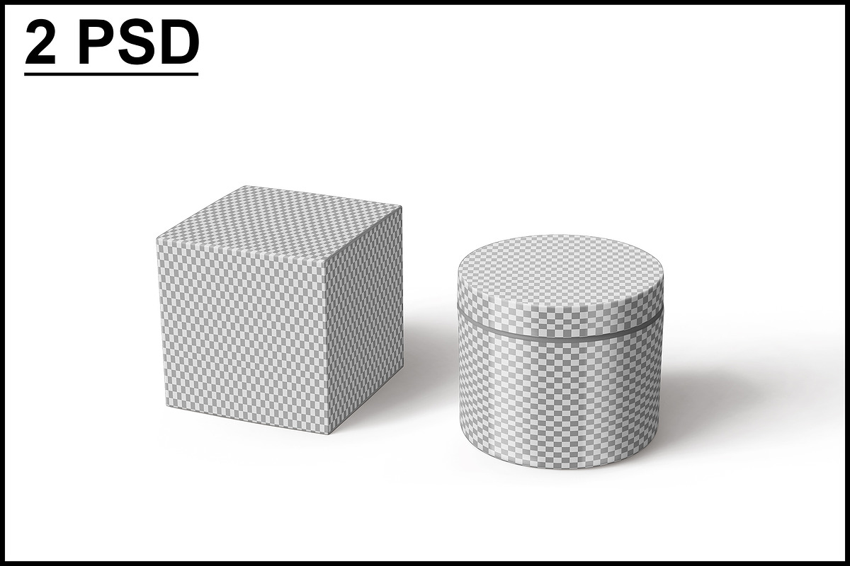 Cosmetic Jar Mockup, a Packaging Mockup by mockupbuys (Photo 2 of 6)
