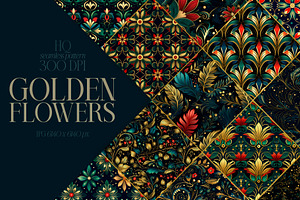 Golden Flowers Patterns