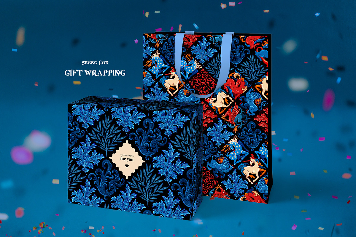 Fantastic beasts. Medieval tale, a Pattern Graphic by OlgaSoi007 (Photo 10 of 16)