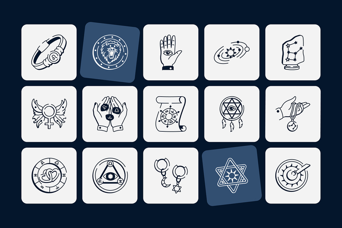 Zodiac Drawing Art Set, an Outline Icon by Vectors Market (Photo 5 of 8)