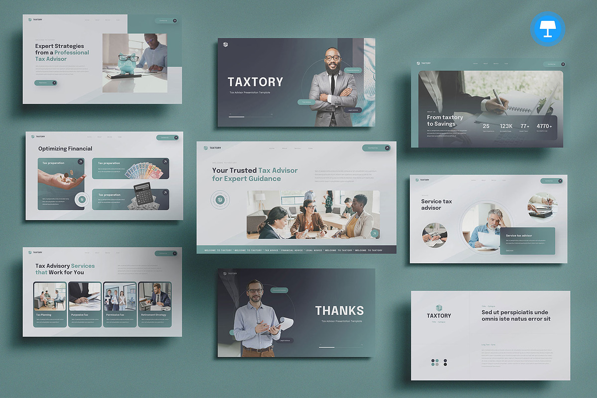 Tax Advisor Keynote, a Presentation Template by Pixslides (Photo 1 of 7)