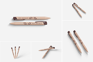 Pen Mockup Set, an Advertising Mockup by Indah
