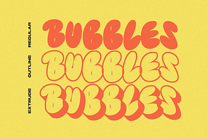 Tricky - Bubble Display Font