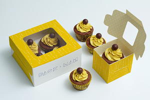 Cupcake Boxes Mockup