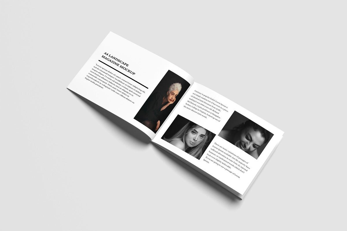 A4 Landscape Magazine Mockup, a Books & Magazine Mockup by Riel Concept (Photo 3 of 5)