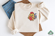 Cute Chicken Embroidery Design, a Graphic by Craft Nest (Thumbnail 6 of 6)