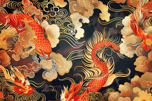 Asian fabric pattern, an Arts & Entertainment Photo by Handmadefont