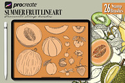 Procreate Summer Fruit Stamp Brushes, a Brush Add-On by PDknyStudio (Thumbnail 2 of 6)