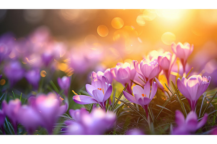 Beautiful violet crocus flowers, a Nature Photo by Nature and travel