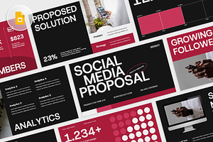 Social Media Proposal Google Slides, a Presentation Template by rgbryand