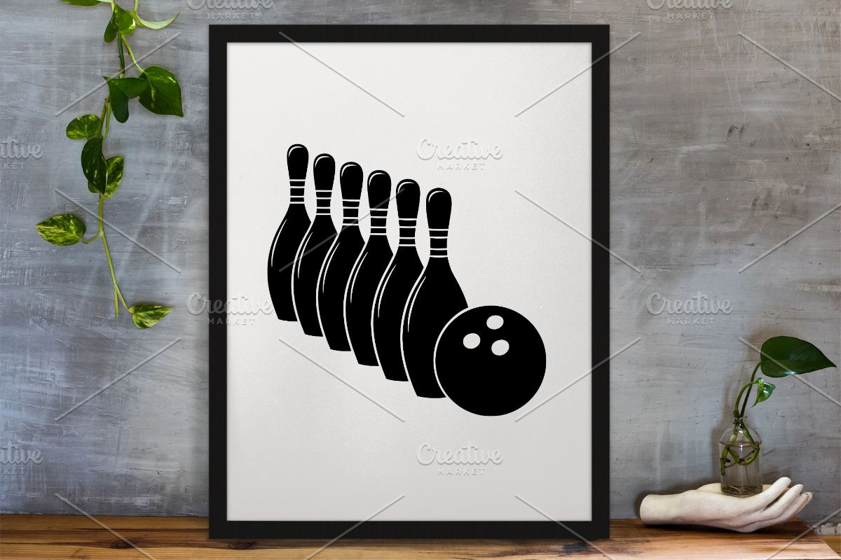 Bowling Silhouette SVG, a Sport Illustration by newminddesign (Photo 3 of 3)