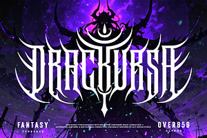 Drackursa Typeface, a Blackletter Font by alit design