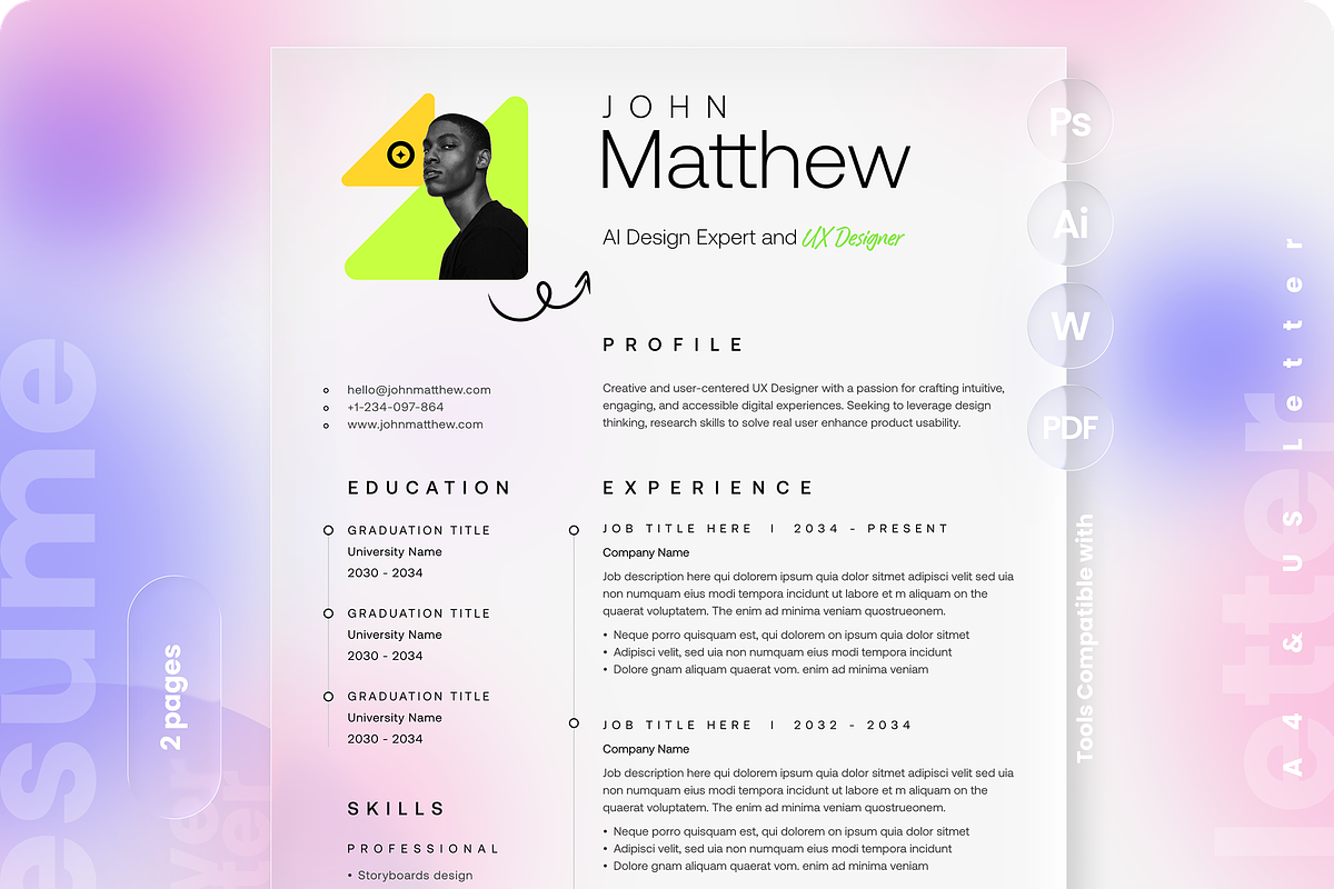 Resume/CV, a Resume Template by Reuix Studio (Photo 1 of 7)