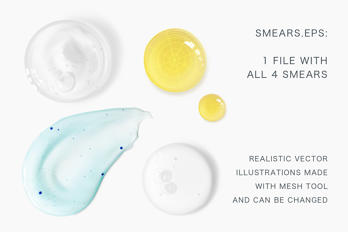 Cosmetic transparent smears, an Object Graphic by Olha Kozachenko (Photo 2 of 5)